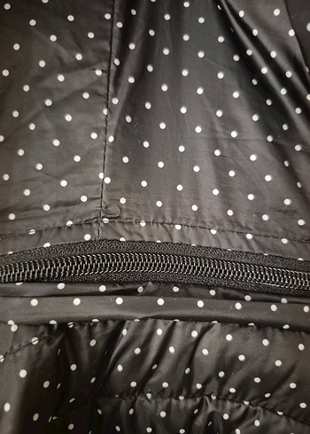 Düğmeli Siyah Kadın şişme mont - Görsel 6