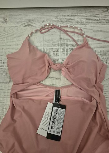 xxl Beden pembe Renk Pembe Mini Strappy Kadın Mayo