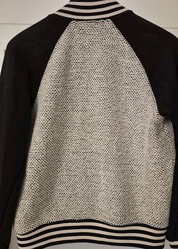 Gri Kadın Bomber Ceket, Rahat Kesim, Uzun Kollu - Görsel 7