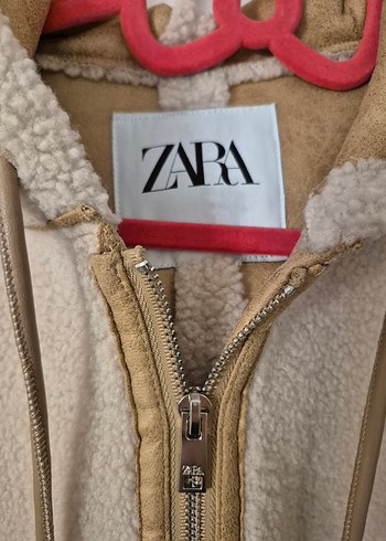 Bej Kapüşonlu Fermuarlı Kadın Ceket - Görsel 6