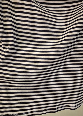 Çizgili Kayık Yaka tshirt - Görsel 4