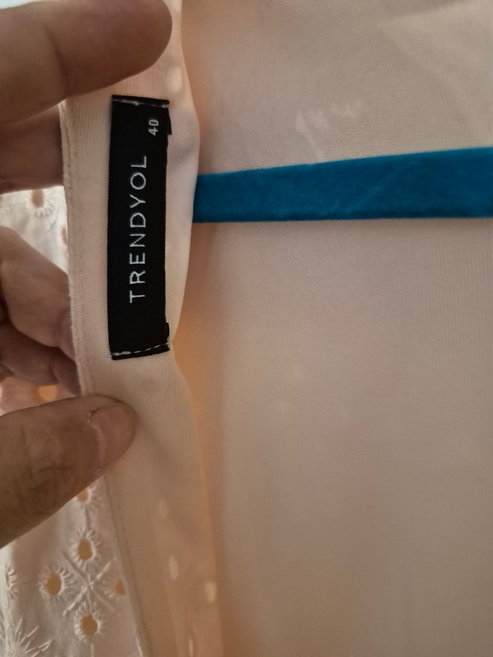 Dantel detaylı pembe uzun boy elbise - Görsel 5