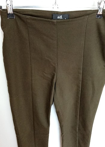 Kadın haki Midi Kumaş Pantolon - Görsel 4