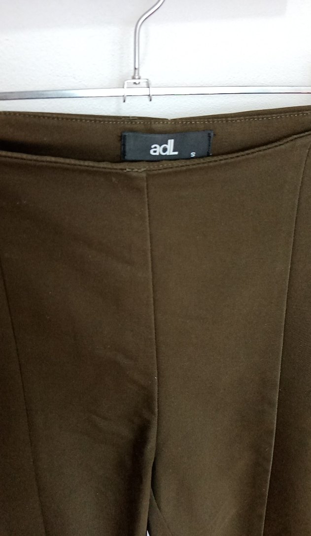 Kadın haki Midi Kumaş Pantolon - Görsel 2