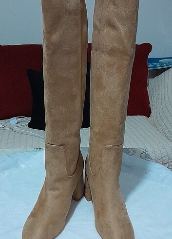39 no SIFIR açıkcamel rengi hakiki nubuk çizme