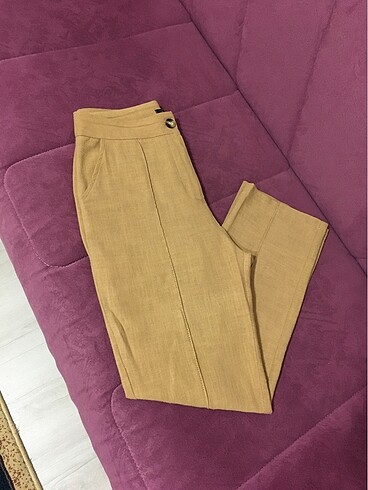 TRENDYOLMİLLA düz kesim pantolon keten