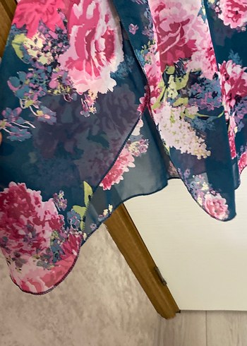 Bohem Çok Renkli V Yaka elbise pareo - Görsel 2