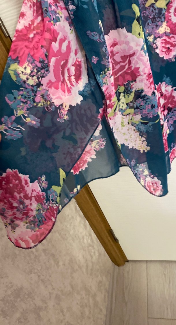 Bohem Çok Renkli V Yaka elbise pareo - Görsel 2