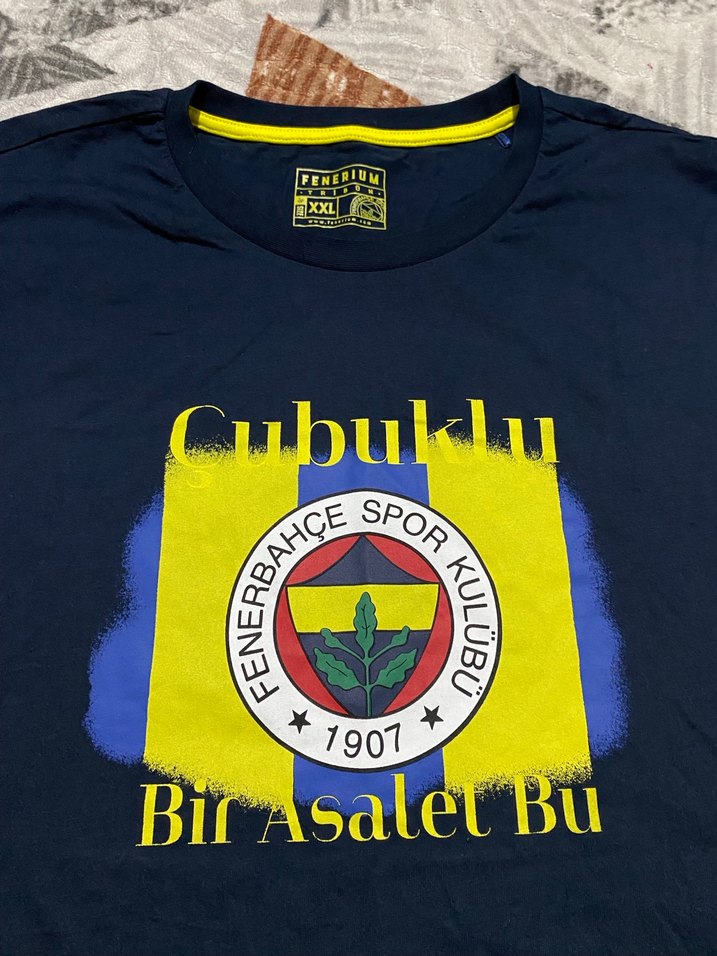 Fenerbahçe Baskılı Lacivert Erkek Tişört - Görsel 3
