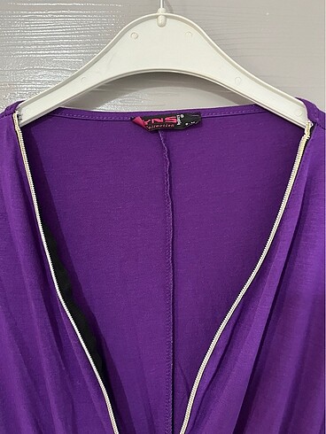 Mor fermuarlı elbise - Görsel 2