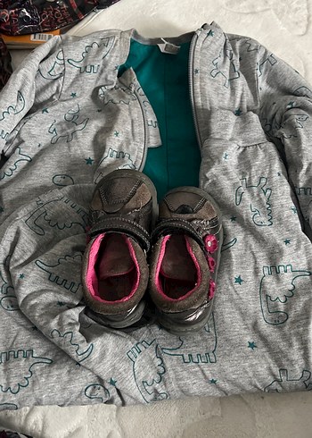 Kız Çocuk İlk Adım Ayakkabısı Gri Tokalı - Görsel 2