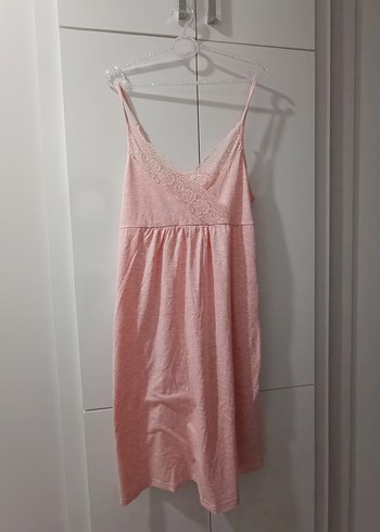 Uzun Pembe V Yaka lohusa gecelik Sabahlığı - Görsel 2