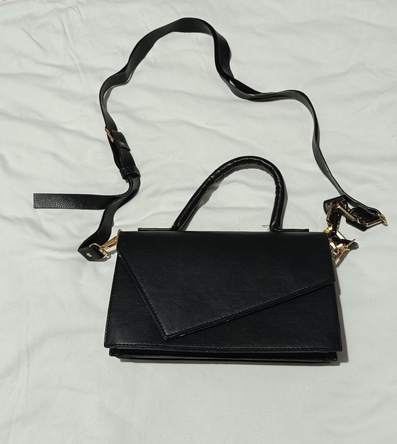 Siyah Deri Minimalist Kadın Çanta - Görsel 2