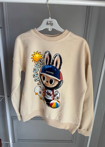 9 Yaş Beden Labubu Baskılı Unisex Çocuk Takım