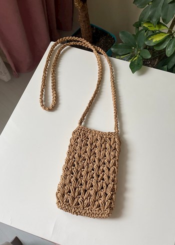 Örgü hasır telefon çantası - Görsel 9