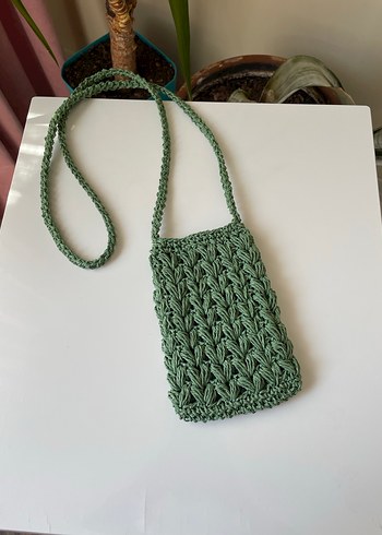 Örgü hasır telefon çantası - Görsel 10