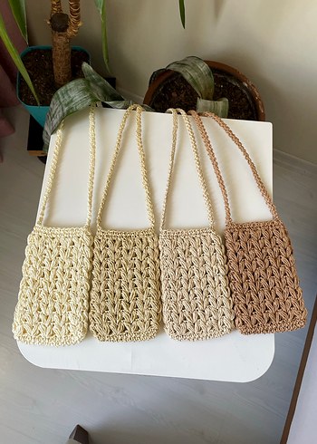 Örgü hasır telefon çantası - Görsel 12