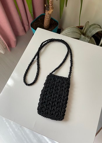 Örgü hasır telefon çantası - Görsel 20