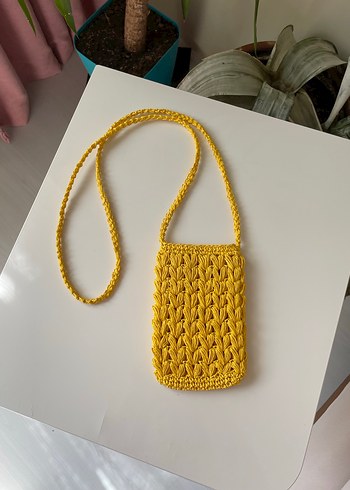 Örgü hasır telefon çantası - Görsel 19