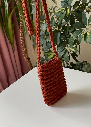 Penye ip telefon çantası - Görsel 5