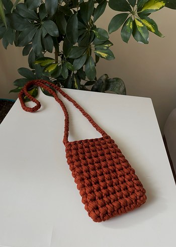 Penye ip telefon çantası - Görsel 4