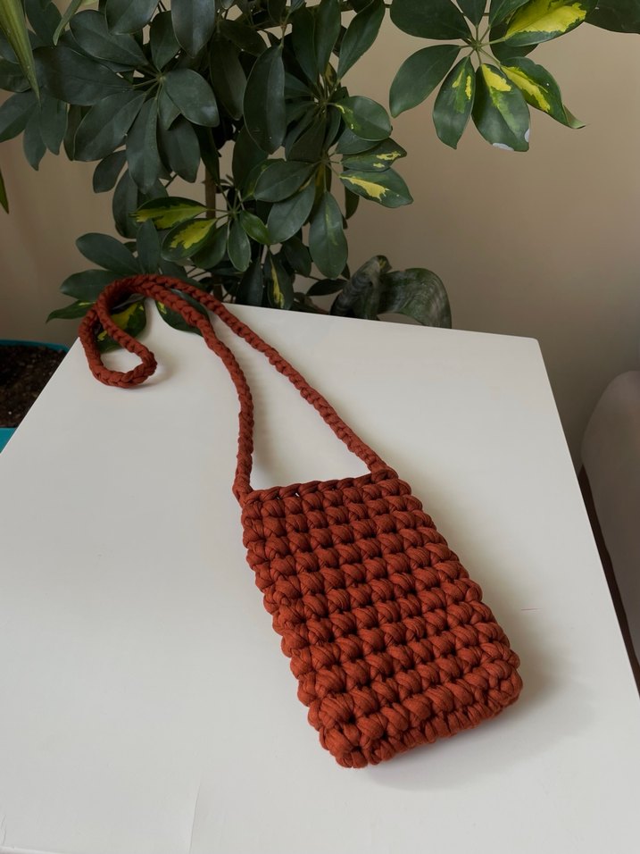 Penye ip telefon çantası - Görsel 4