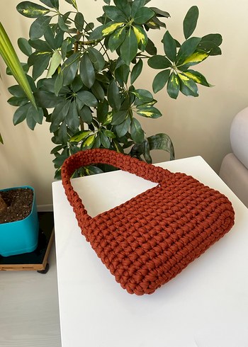 Penye ip örgü çanta - Görsel 2