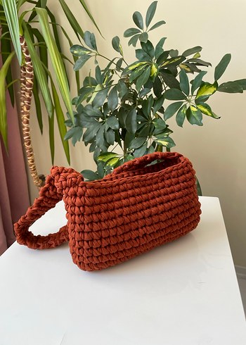 Penye ip örgü çanta - Görsel 8