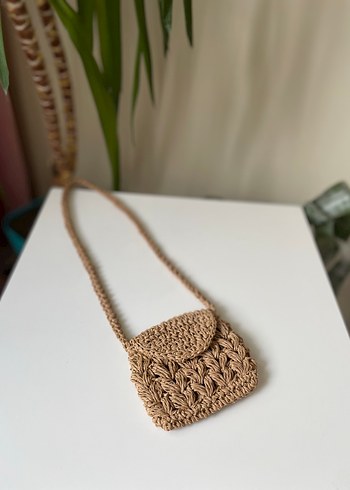 Örgü hasır çocuk çantası - Görsel 2