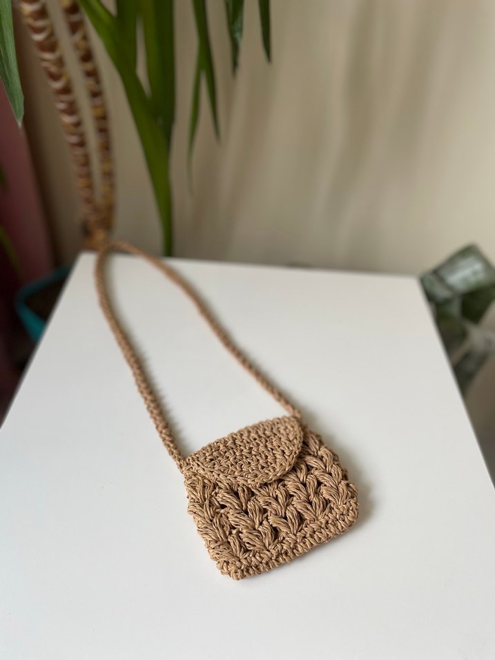 Örgü hasır çocuk çantası - Görsel 2