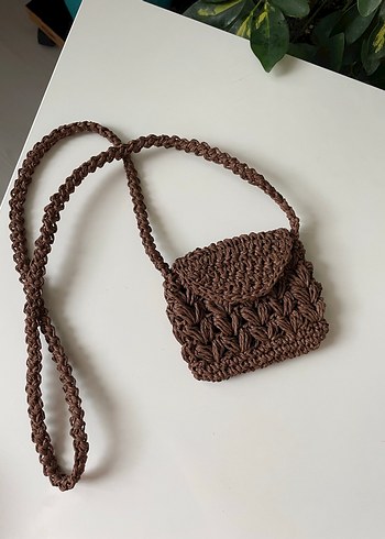 örgü hasır çocuk çantası - Görsel 5