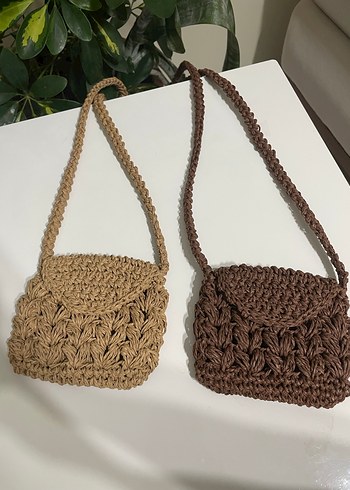 örgü hasır çocuk çantası - Görsel 3