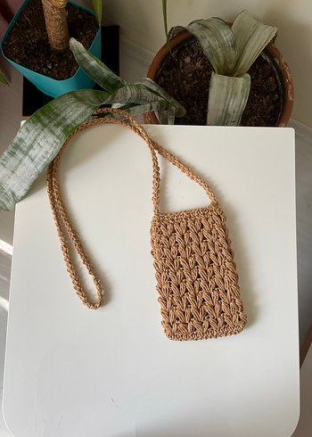 Örgü hasır telefon çantası - Görsel 9