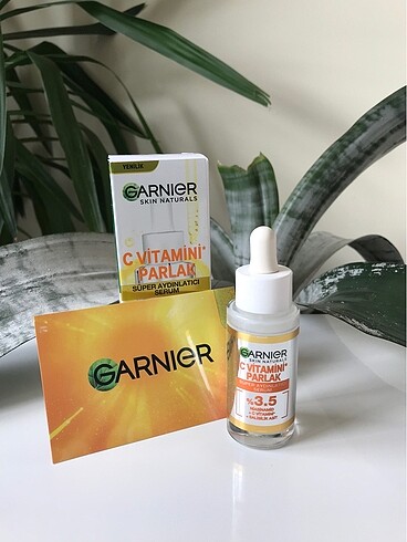Garnier C vitamini parlak süper aydınlatıcı serum ve Avon Serumu