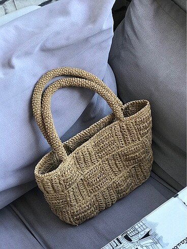 Beden kahverengi Renk Beymen model hasır çanta