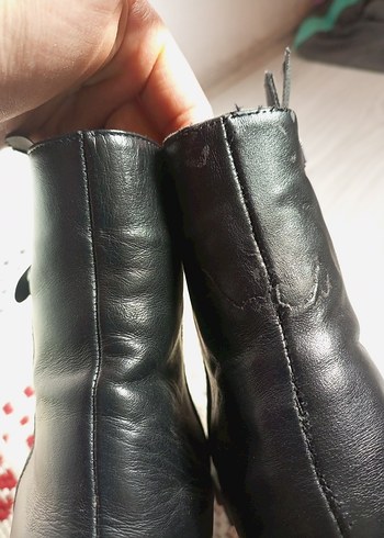 Kadın Siyah Deri desa Bot - Görsel 7