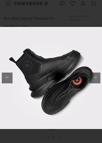Converse Run Star Legacy Chelsea CX Siyah Platform Spor Ayakkabı - Görsel 5
