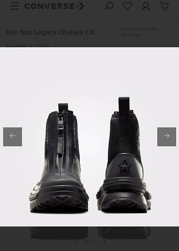 Converse Run Star Legacy Chelsea CX Siyah Platform Spor Ayakkabı - Görsel 7