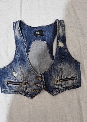 xs Beden lacivert Renk Denim Vest
