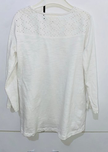 Kız Çocuk Uzun Kollu Beyaz Tişört - Görsel 2