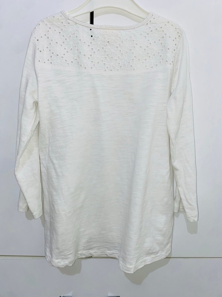 Kız Çocuk Uzun Kollu Beyaz Tişört - Görsel 2