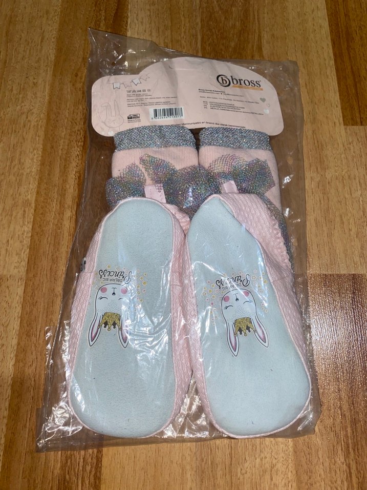 Kız Çocuk Pembe  Ev Terliği - Görsel 4