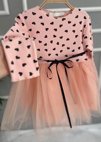 Zara Kız Çocuk Pembe Tül Detaylı Elbise