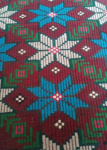  Beden Nakışlı Çok Renkli Geleneksel El dokuması kilim