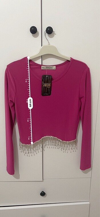 Trendyol & Milla Crop taşlı bluz milla