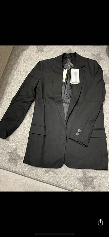 34 Beden siyah Renk Blazer ceket yeni etiketli