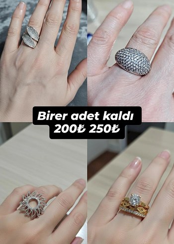 zirkon taşlı imitasyon yüzükler - Görsel 7