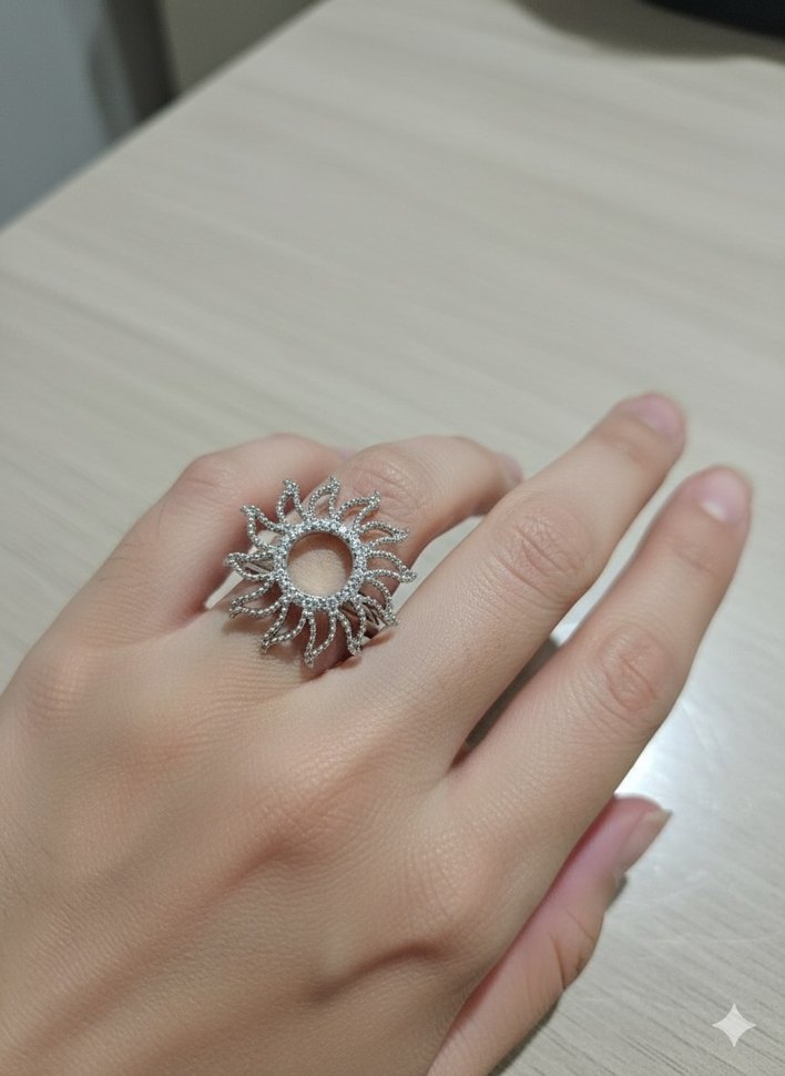 zirkon taşlı imitasyon yüzükler - Görsel 3