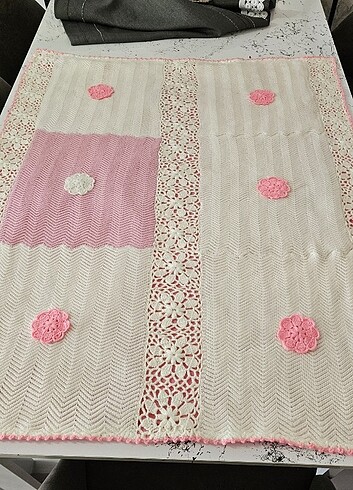 Örgü bebek battaniyesi  - Görsel 3