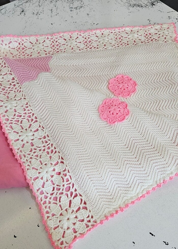Örgü bebek battaniyesi  - Görsel 2